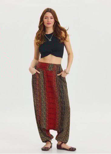 Tile Authentic Shalwar with Pocket Detail and Tied Leg 4475